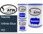 Preview: Mazda, Infinte Blue, PD: 500ml Lackdose + 500ml Klarlack + 250ml Härter - Set, von ATW Autoteile West.